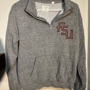 League Gray Zip Up Sweater